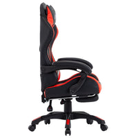 Sedia da Gaming con Poggiapiedi Rossa e Nera in Similpelle cod mxl 34053