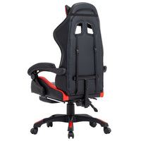 Sedia da Gaming con Poggiapiedi Rossa e Nera in Similpelle cod mxl 34053