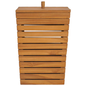 Cesto Portabiancheria 30x30x45 cm in Massello di Teak 289074