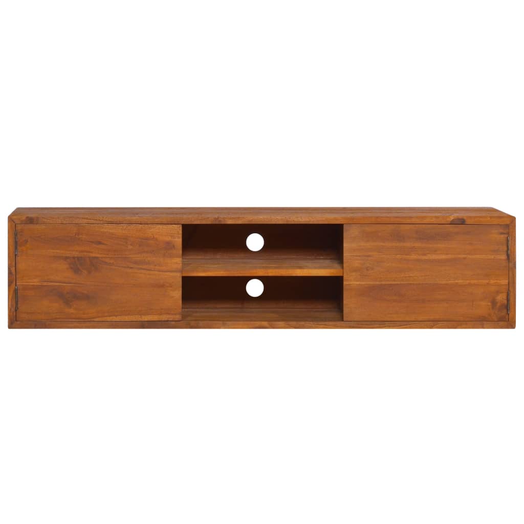 Mobile TV a Parete 135x30x30 cm in Legno Massello di Teak cod mxl 23535