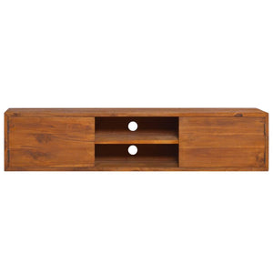 Mobile TV a Parete 135x30x30 cm in Legno Massello di Teak 289085