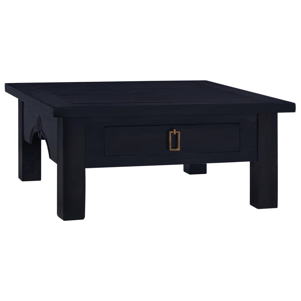 Tavolino Salotto Nero Chiaro 68x68x30 cm in Massello di Mogano 288826