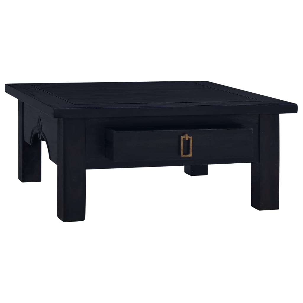 Tavolino Salotto Nero Chiaro 68x68x30 cm in Massello di Mogano 288826