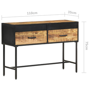 Tavolo Consolle 110x35x75 cm in Legno di Mango Grezzo cod mxl 24307