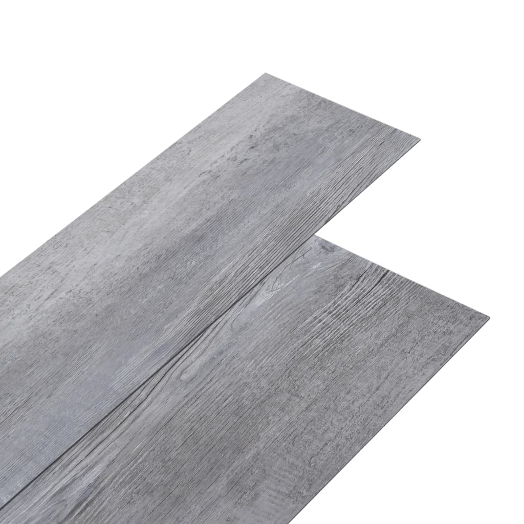 Listoni Pavimento in PVC 5,02 m² 2 mm Autoadesivi Legno Grigio cod mxl 53571