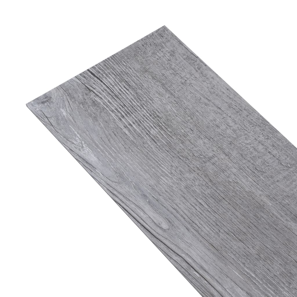 Listoni Pavimento in PVC 5,02 m² 2 mm Autoadesivi Legno Grigio 146602