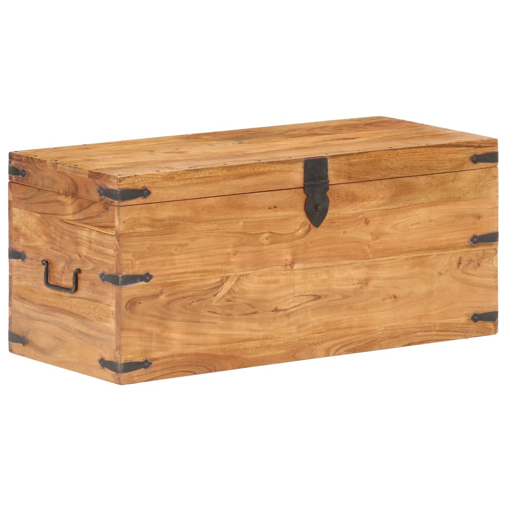 Baule 90x40x40 cm in Legno Massello di Acacia 289641