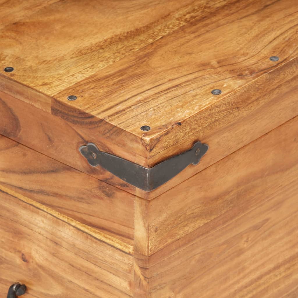 Baule 90x40x40 cm in Legno Massello di Acacia 289641