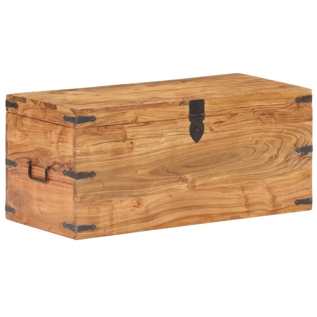 Baule 90x40x40 cm in Legno Massello di Acacia cod mxl 38784