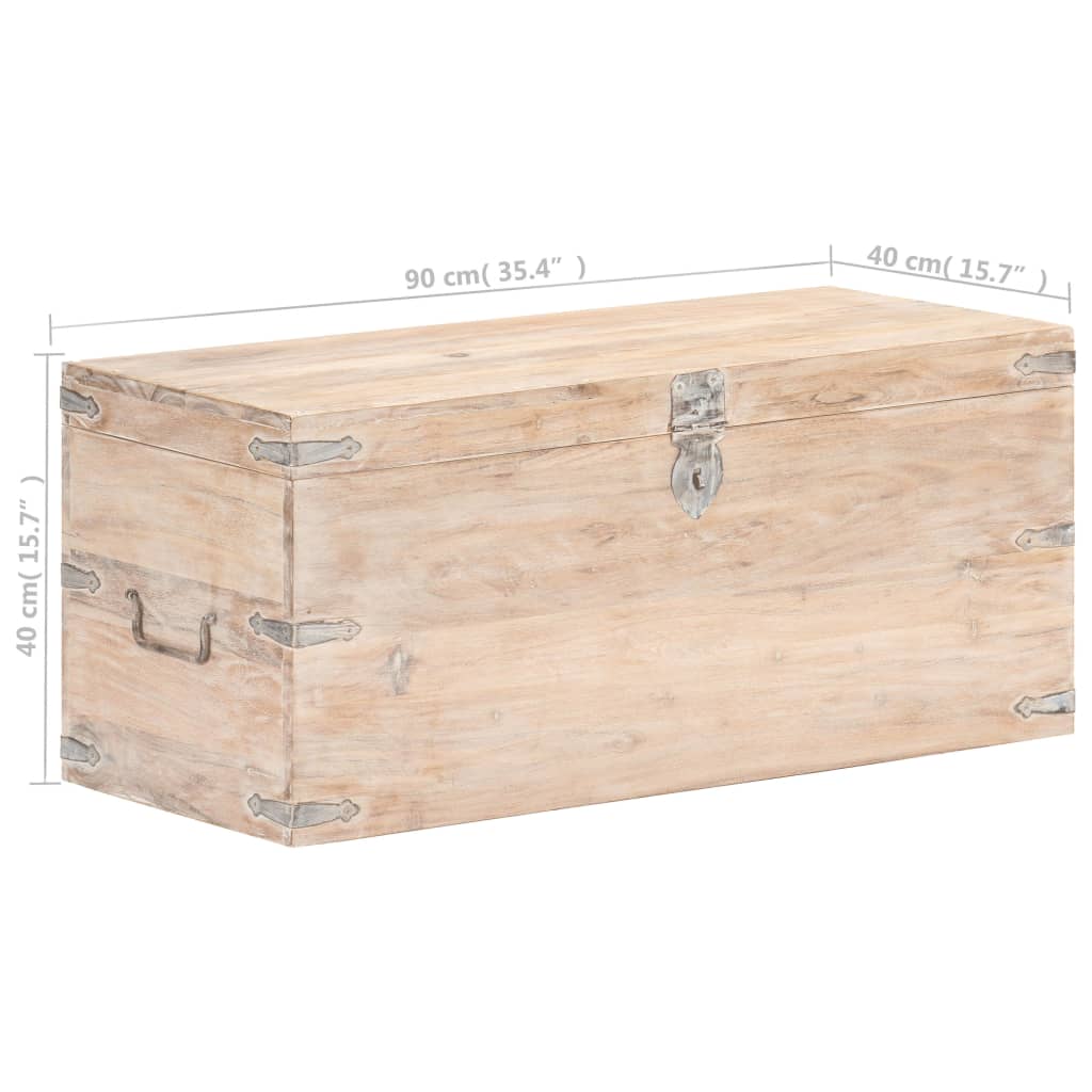 Baule 90x40x40 cm in Legno Massello di Acacia cod mxl 39872