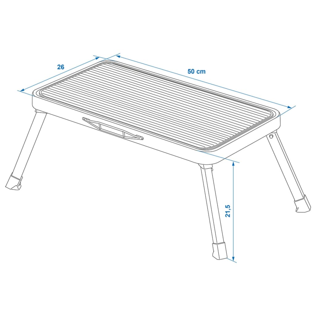 ProPlus Sgabello Pieghevole 1 Gradino 150kg XL in Metallo 447610