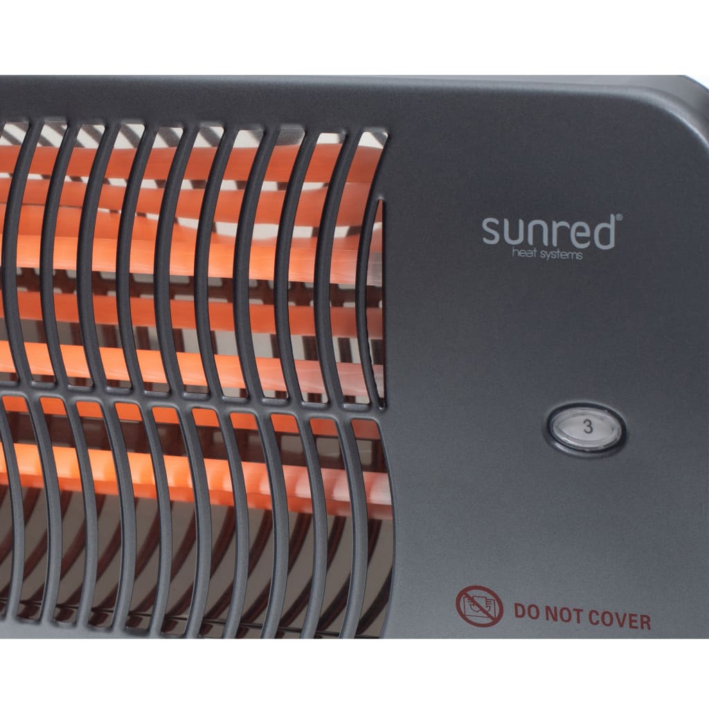 Sunred Riscaldatore da Esterno a Parete Lugo 2000 W Quartz Grigio 428812