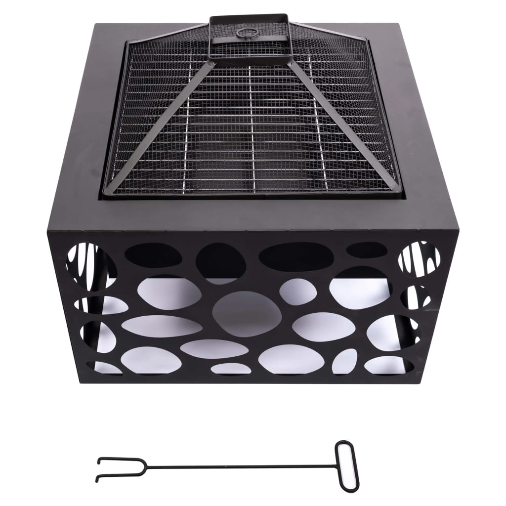 RedFire Braciere con Griglia per Barbecue Mikor Nero cod mxl 56078