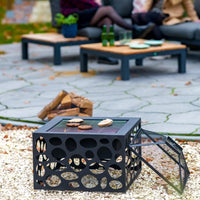 RedFire Braciere con Griglia per Barbecue Mikor Nero 441229