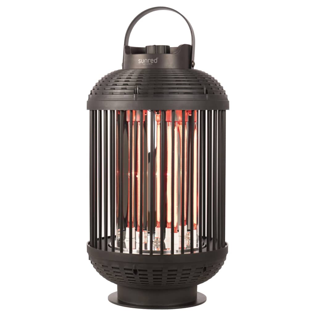 Sunred Lampada Riscaldante da Tavolo Indox 1200 W Alogeno Nero 441217