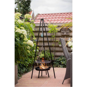 RedFire Griglia da Giardino con Treppiede e Braciere 50 cm Nera 446956