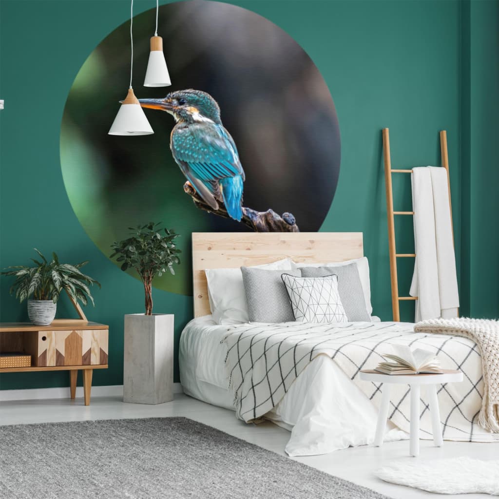 WallArt Cerchio Carta da Parati The Kingfisher 190 cm cod mxl 59102