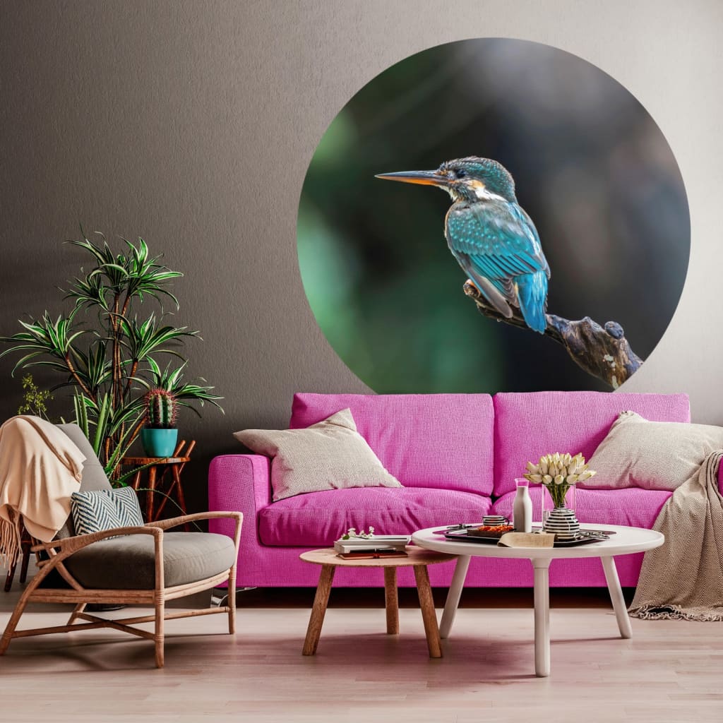 WallArt Cerchio Carta da Parati The Kingfisher 190 cm cod mxl 59102