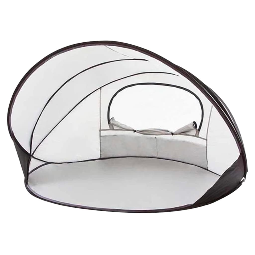 DERYAN Tenda da Spiaggia di Lusso Pop-up XXL 155x133x95 cm Argento 442154