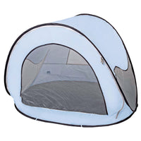 DERYAN Tenda da Spiaggia Pop-up con Zanzariera 120x90x80 cm Blu Cielo 437048