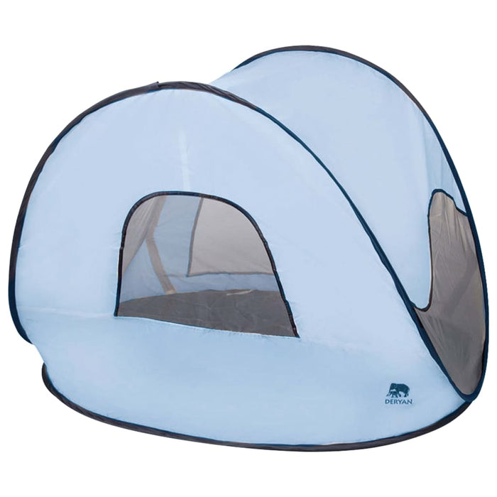 DERYAN Tenda da Spiaggia Pop-up con Zanzariera 120x90x80 cm Blu Cielo 437048