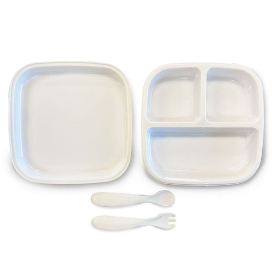 DERYAN Set Piatti in Silicone per Bambini Quuby Bianco 442157