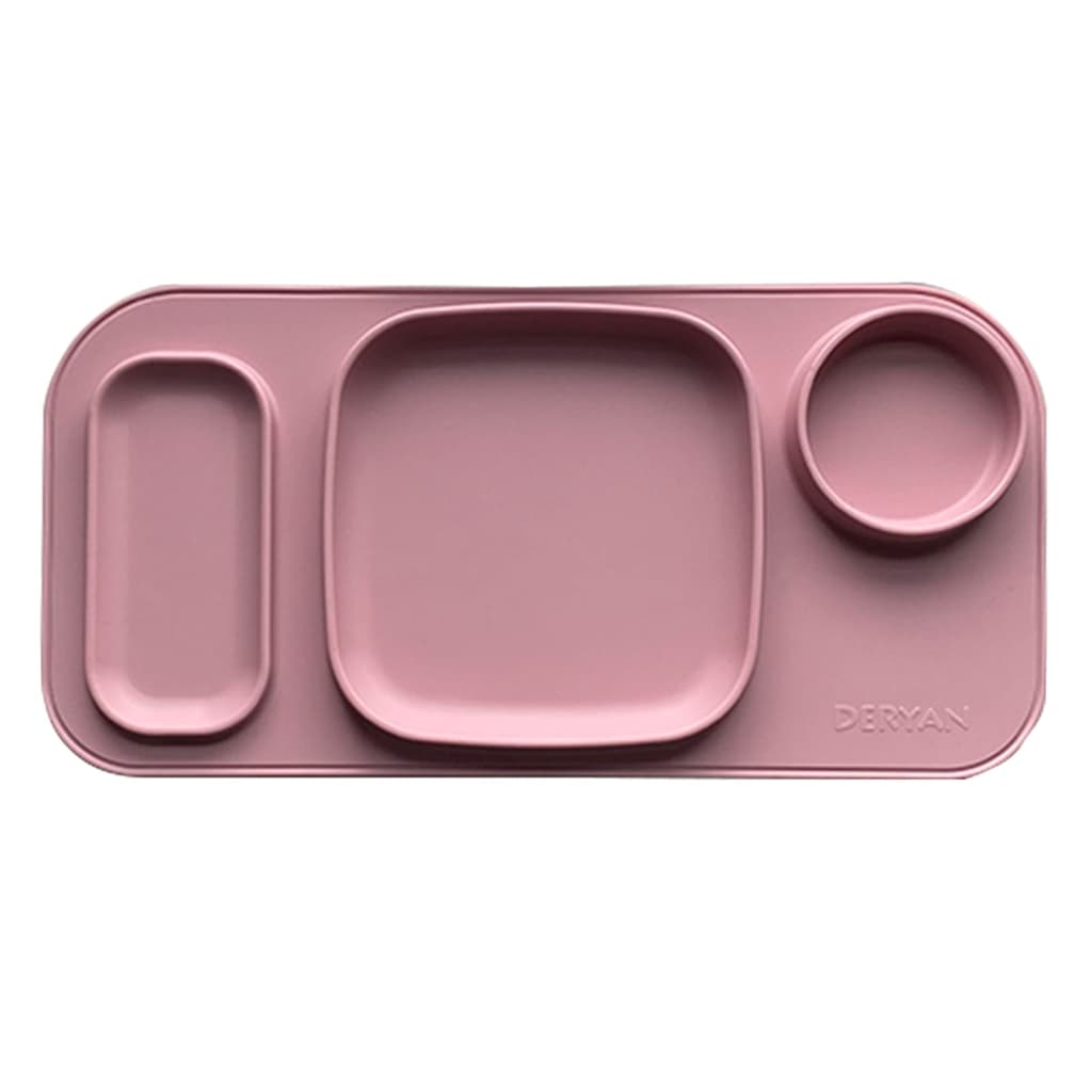 DERYAN Tovaglietta per Bambini Quuby in Silicone Rosa 442159