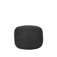 LABEL51 Pouf in Juta 50x35 cm Nero 443940