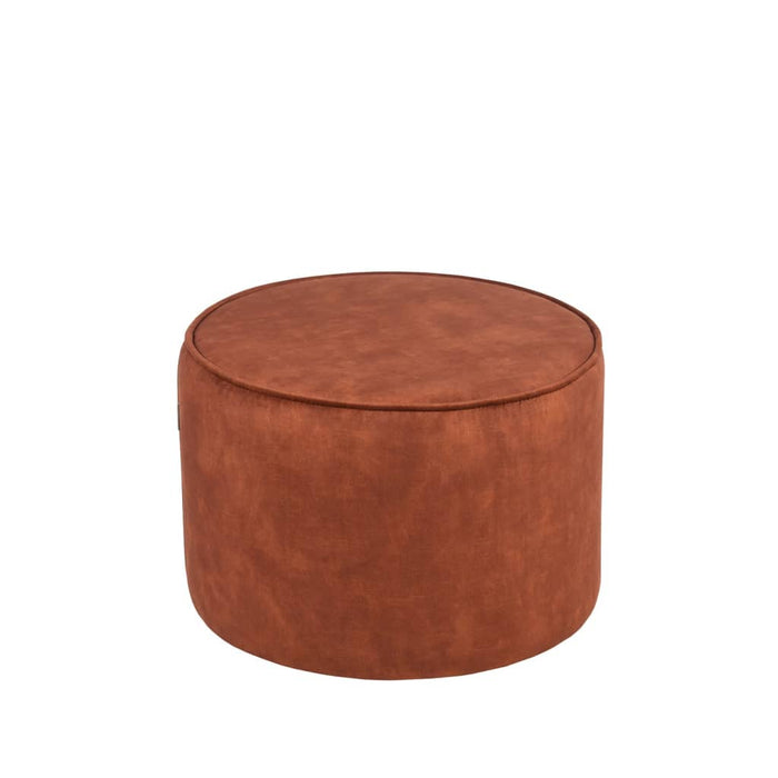 LABEL51 Pouf Tibo 55x55x40 cm Ruggine in Velluto 443965