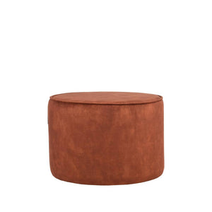 LABEL51 Pouf Tibo 55x55x40 cm Ruggine in Velluto 443965