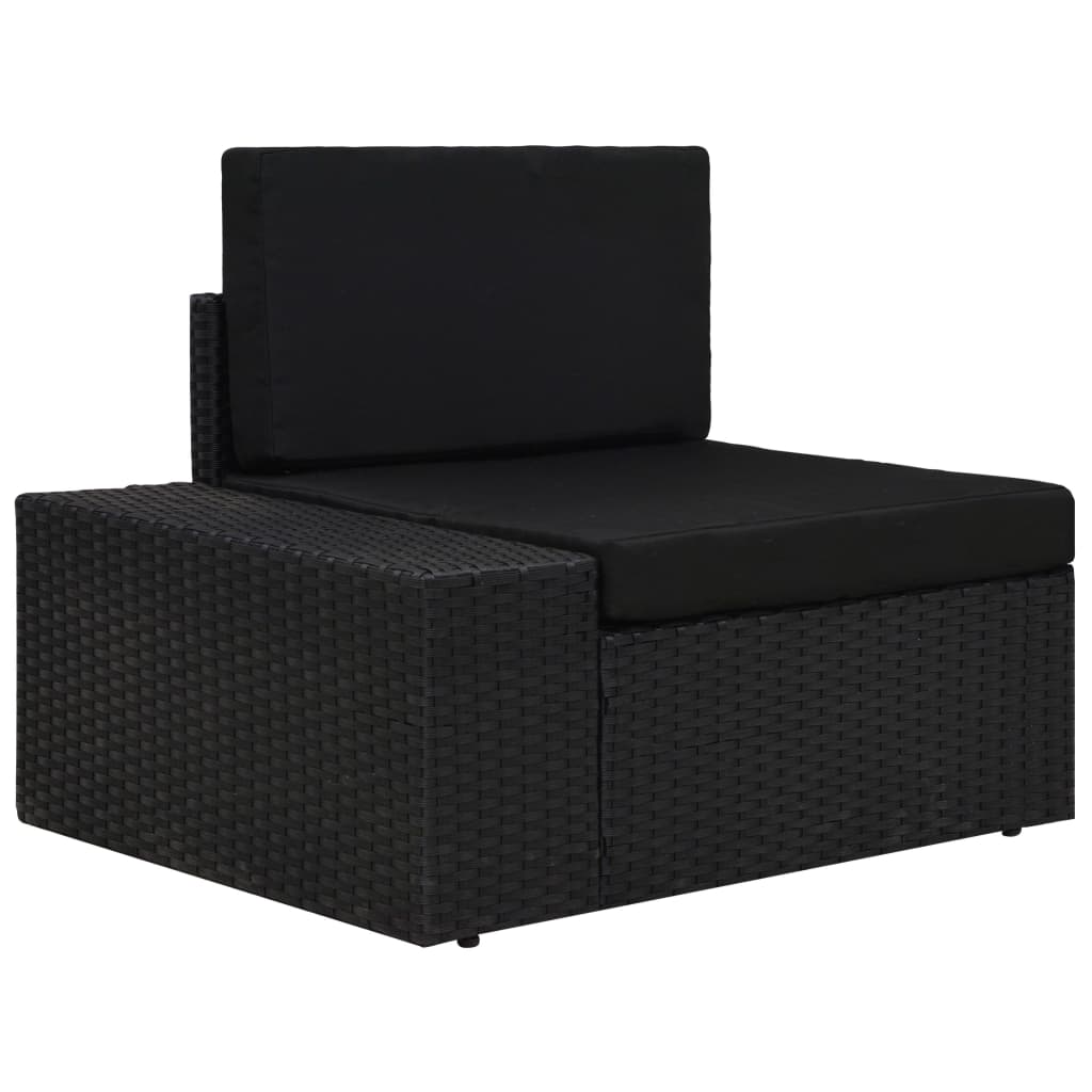 Set Divani da Giardino 5 pz in Polyrattan Nero cod mxl 39668