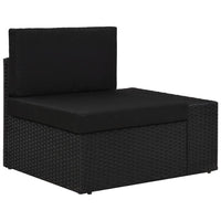 Set Divani da Giardino 6 pz in Polyrattan Nero cod mxl 39664