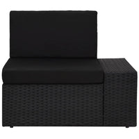 Set Divani da Giardino 6 pz in Polyrattan Nero cod mxl 39664