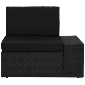 Set Divani da Giardino 4 pz in Polyrattan Nero cod mxl 39667