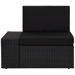 Set Divani da Giardino 4 pz in Polyrattan Nero cod mxl 39667