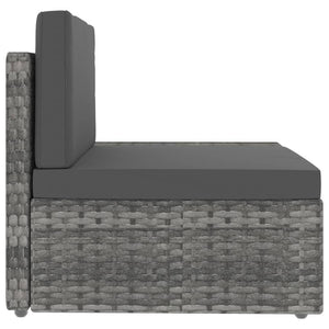 Set Divani da Giardino 5 pz in Polyrattan Grigio cod mxl 44503