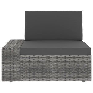 Set Divani da Giardino 5 pz in Polyrattan Grigio cod mxl 44503