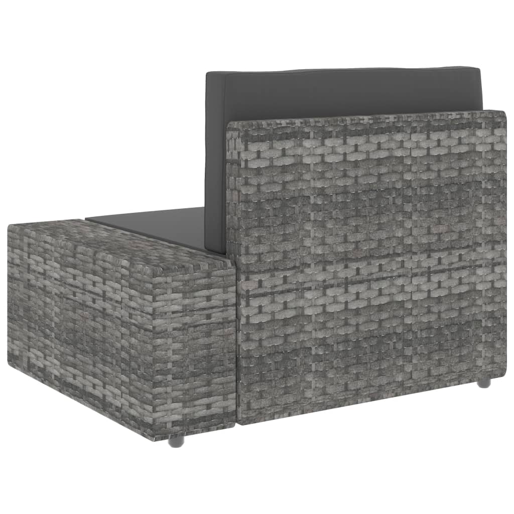 Set Divani da Giardino 4 pz in Polyrattan Grigio cod mxl 44509