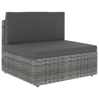 Set Divani da Giardino 7 pz in Polyrattan Grigio 3054602