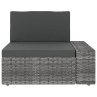 Set Divani da Giardino 7 pz in Polyrattan Grigio 3054602