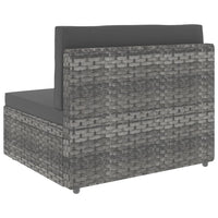 Set Divani da Giardino 5 pz in Polyrattan Grigio cod mxl 39705