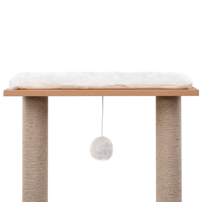 Albero per Gatti con Tappeto Tiragraffi in Sisal 129 cm cod mxl 20292