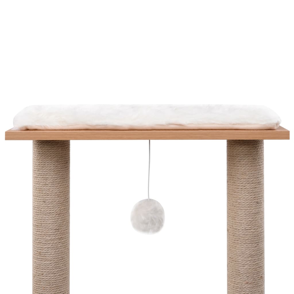 Albero per Gatti con Tappeto Tiragraffi in Sisal 129 cm 170917