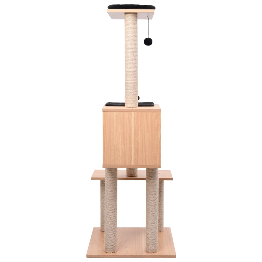 Albero per Gatti con Tappeto Tiragraffi in Sisal 129 cm 170918