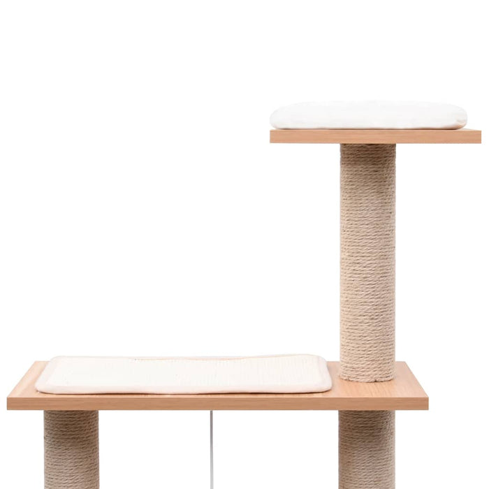 Albero per Gatti con Tappeto Tiragraffi in Sisal 123 cm 170919