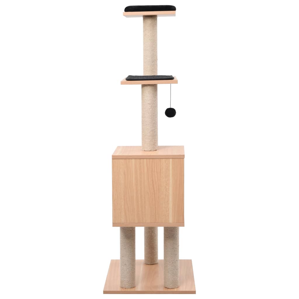 Albero per Gatti con Tappeto Tiragraffi in Sisal 123 cm 170920