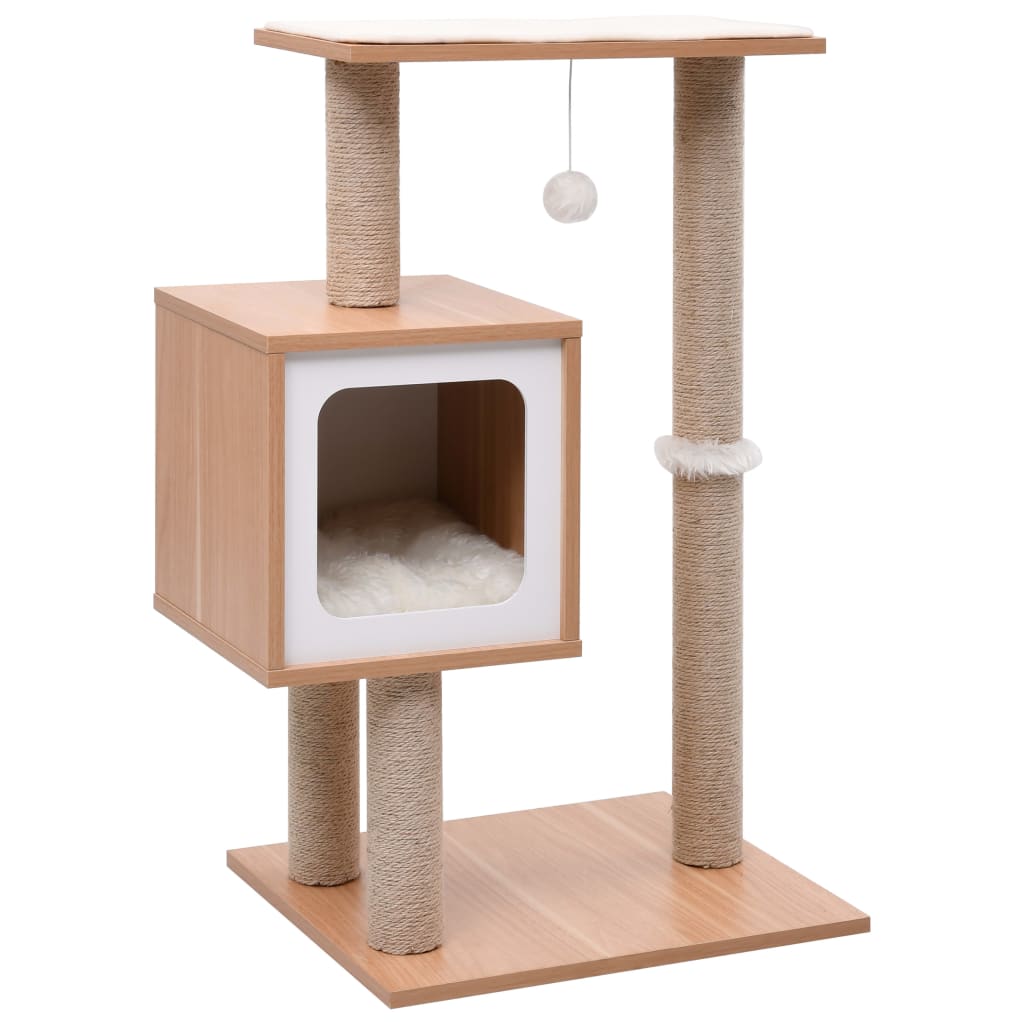 Albero per Gatti con Tappeto Tiragraffi in Sisal 82 cm 170921