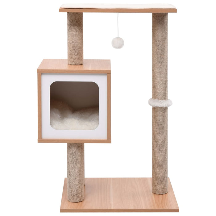 Albero per Gatti con Tappeto Tiragraffi in Sisal 82 cm 170921