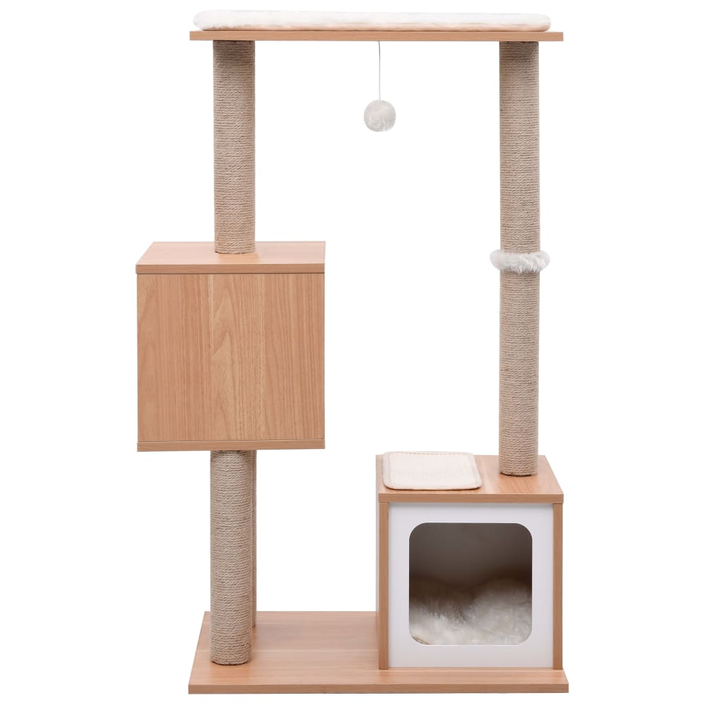 Albero per Gatti con Tappeto Tiragraffi in Sisal 104 cm 170923