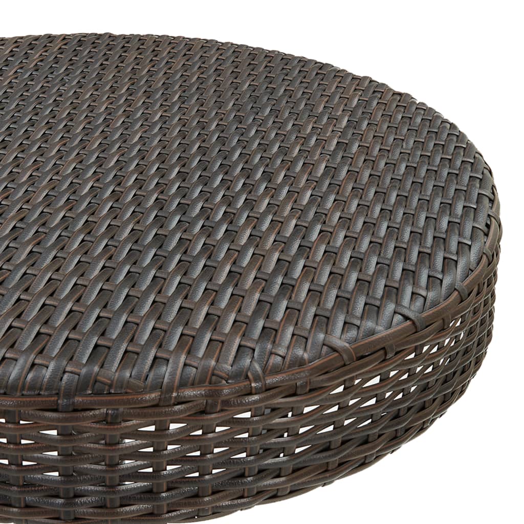 Tavolo da Giardino Marrone 60,5x106 cm in Polyrattan cod mxl 34129